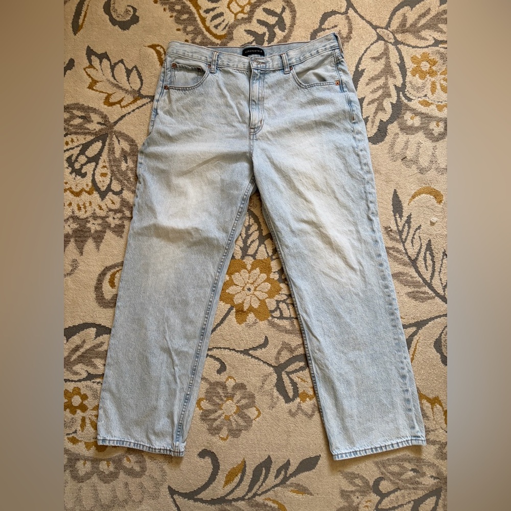 Women’s Aeropostale High Rise Baggy Jeans Light Wash Size 14